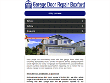 Tablet Screenshot of garagedoorrepairboxfordma.com